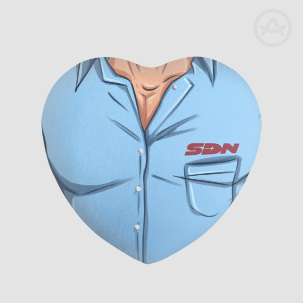 Robert Heart Squishy Plush Badge V2
