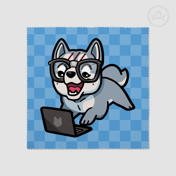 Gin with Laptop Glasses Cloth