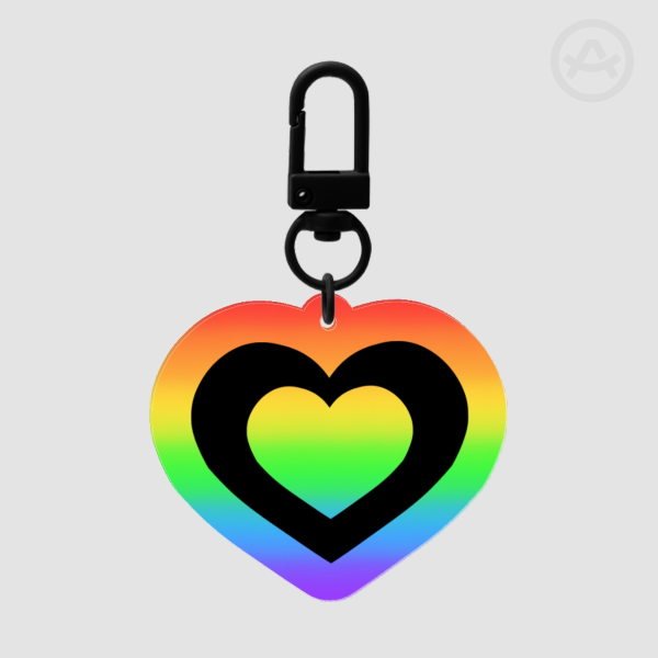 Pride Heart Keychain/Charm