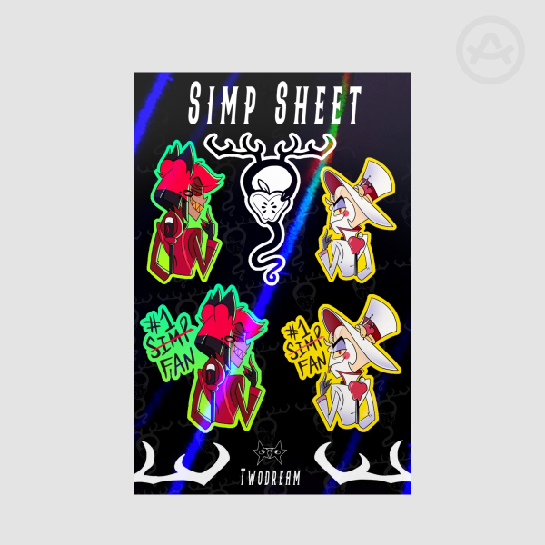 Alastor & Lucifer Simp Sticker Sheet - Halo