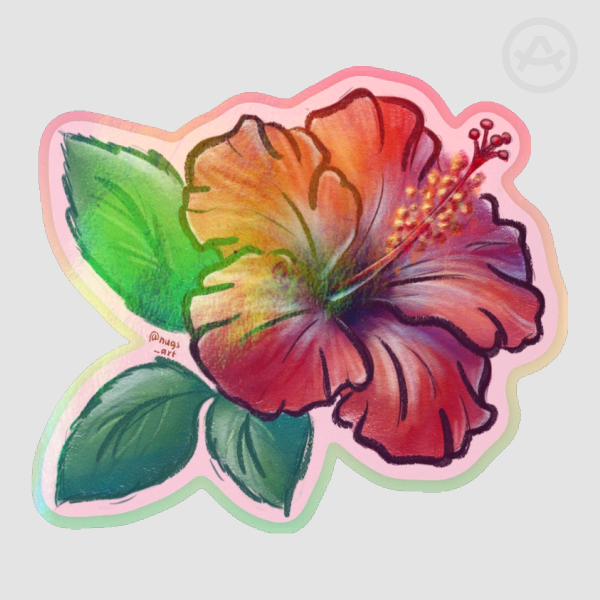 Hibiscus Die Cut Sticker