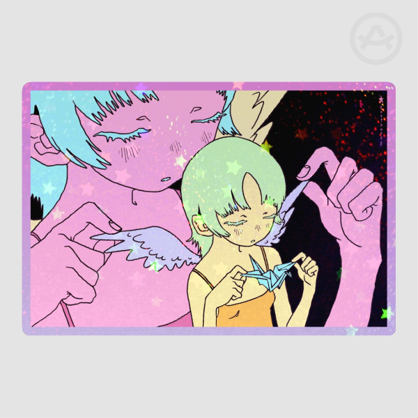 Angel Code Holo Star Edge Die Cut Stickers