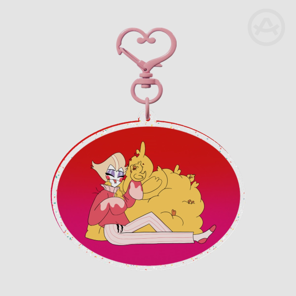 Cute Lucifer Sweater Glitter Acrylic Keychains