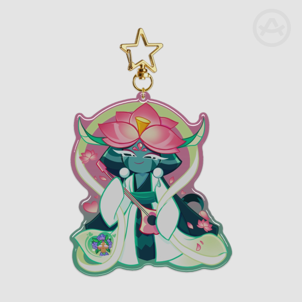 (Epoxy) Lotus dragon keychain