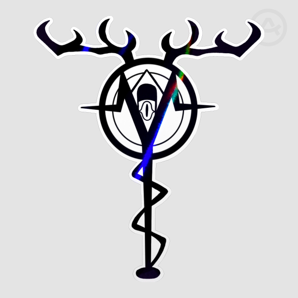 Alastor & Vox Joint Sigil Sticker - Holo