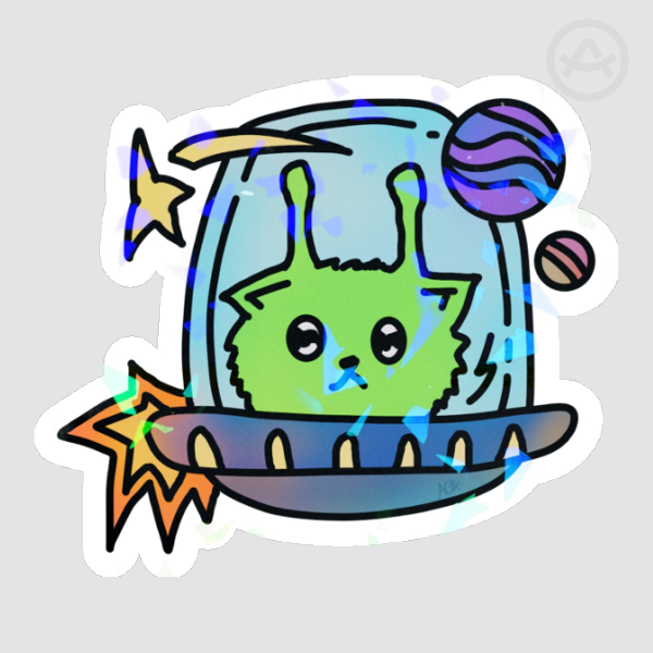 OC Glorp Green Cat Sticker
