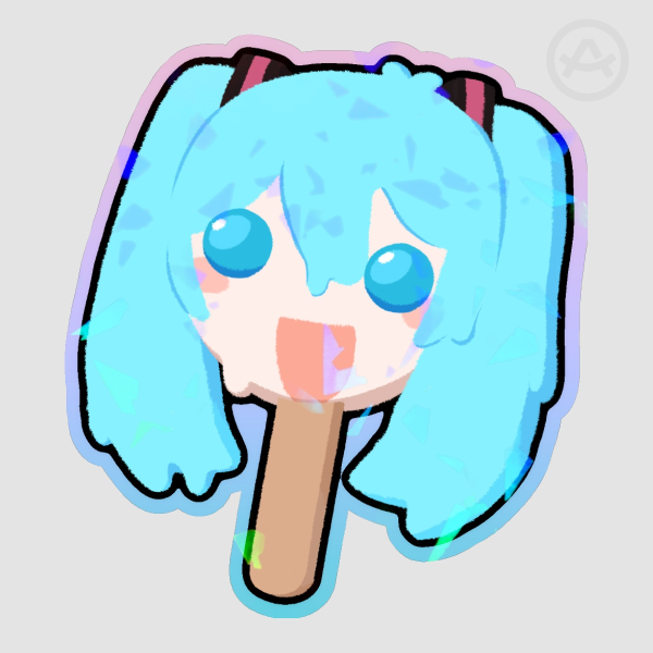 Hatsune Miku Popsicle Holo Sticker