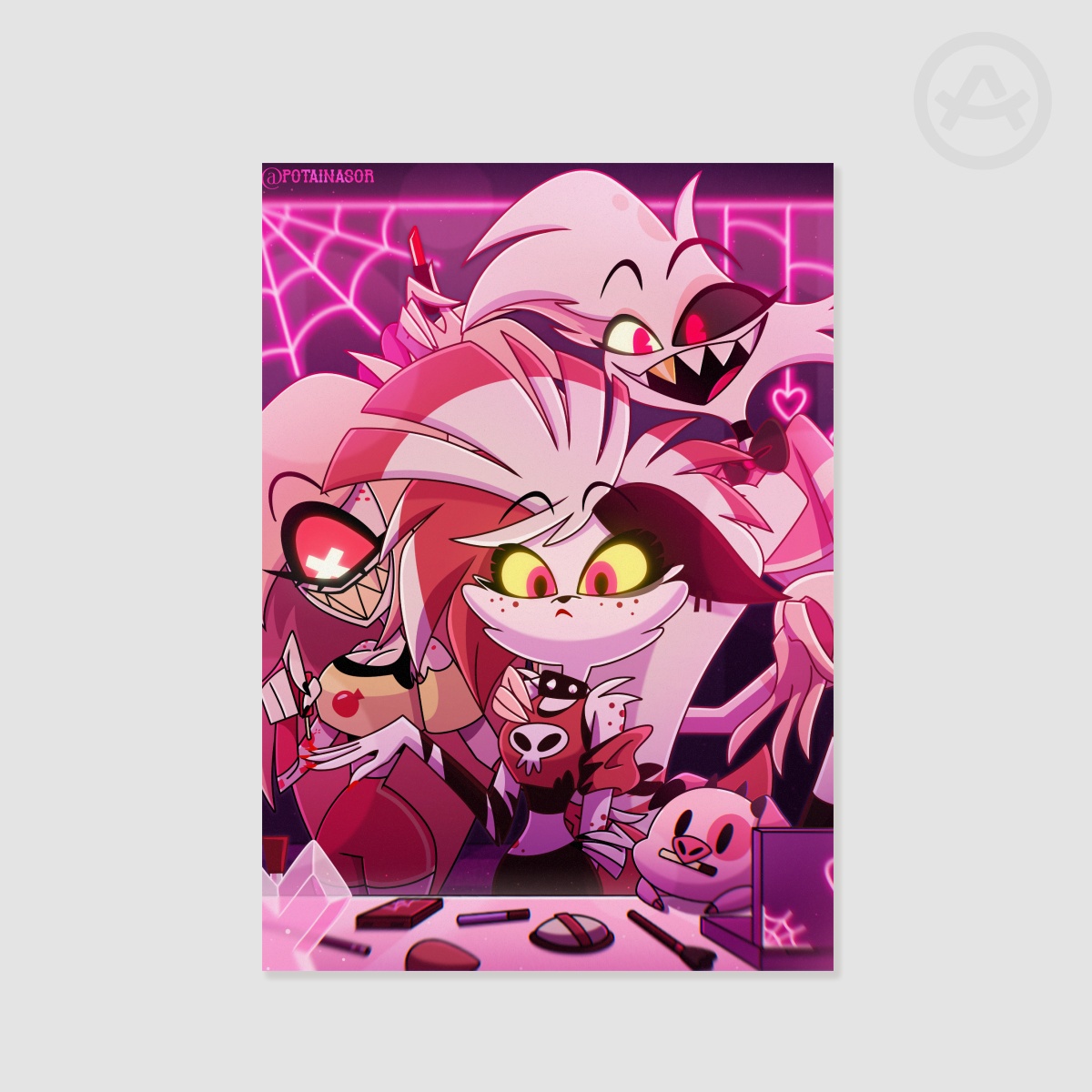 Crymini, Angel Dust & Cherry Bomb sleepover~ 🍒💀💕 HAZBIN HOTEL