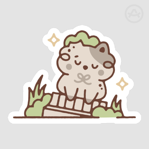 Toast Stone Statue Die Cut Stickers
