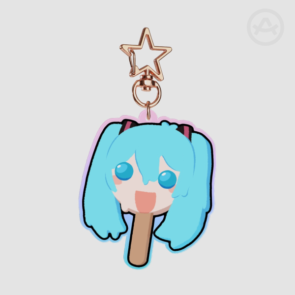 Hatsune Miku Popsicle Keychain