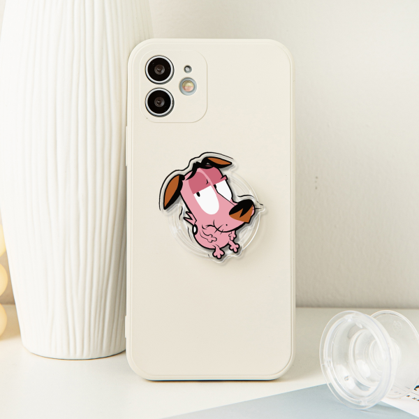 Courage the Cowardly Dog Acrylic Airbag Phone Holder - 1.96"(50mm), Clear