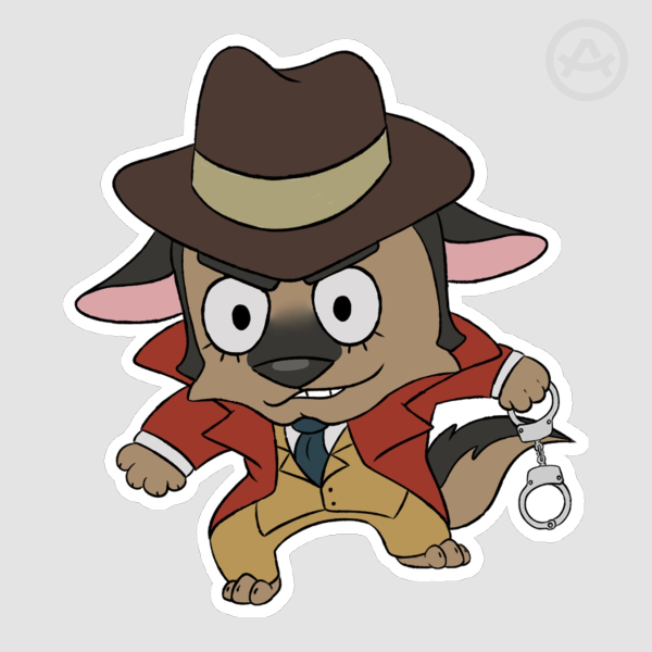 Inspector Puppygata Sticker