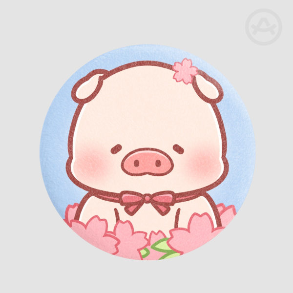 Chimi Pig Plush Badges | Cute Original Character Plush Badge