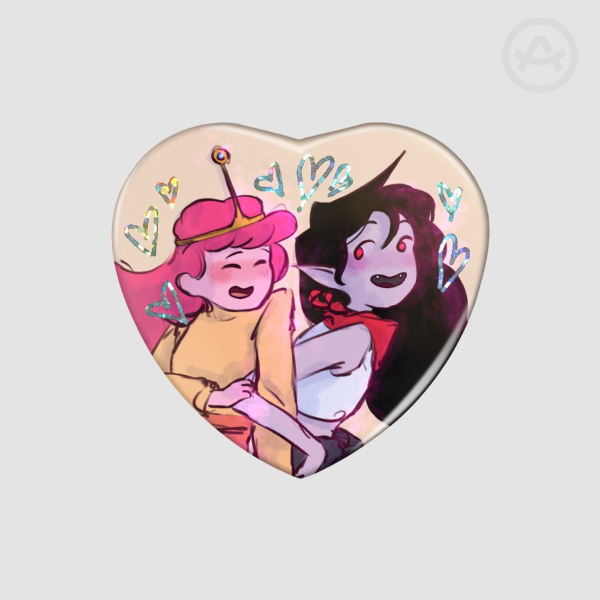 Bubbline Adventure Time Heart Badge