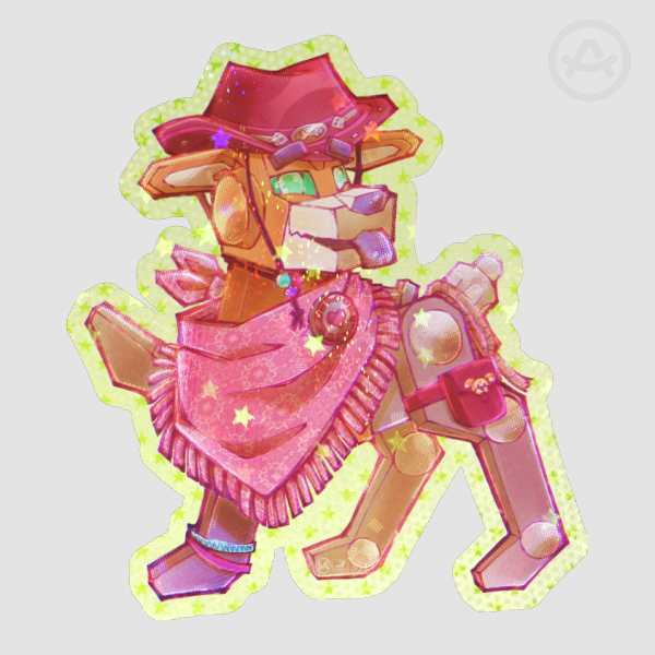 [Servo][Transformers] Cowboy dog ≡ Colored Edge Die Cut Sticker