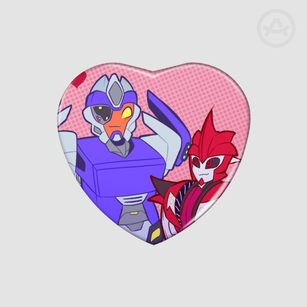 KOBD [knockout x breakdown] Heart Shape Holographic Badges