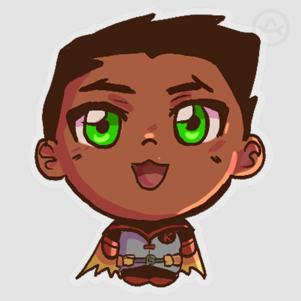 Damian Wayne sticker (chibified)