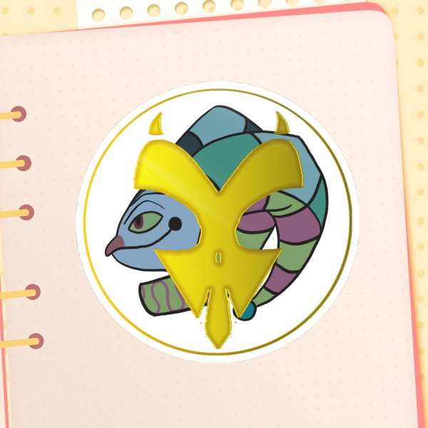 Fizz Hot Foil Stamping Die Cut Sticker