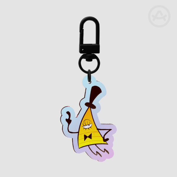 Rainbow Acrylic Keychain (Bill Cipher)