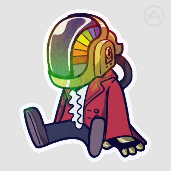 Daft Punk Discovery GM08/Guy - Die Cut Rainbow Sticker