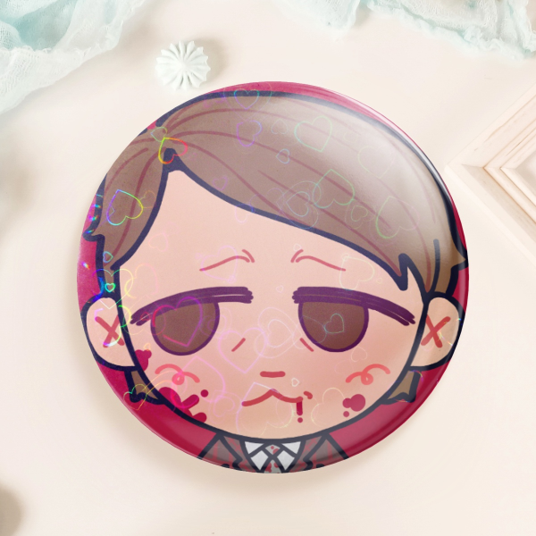 Hannibal Lecter Button Pin