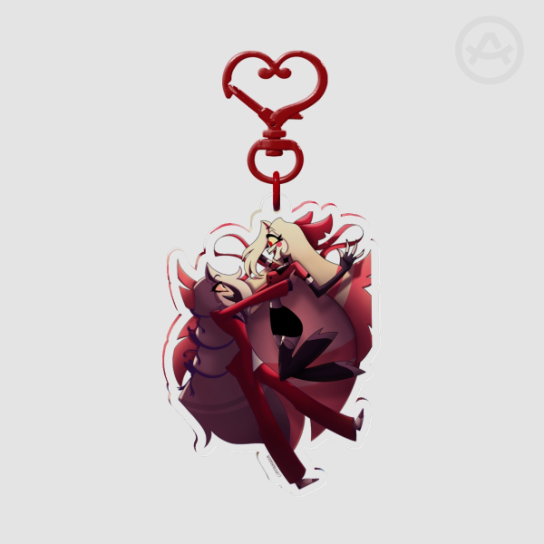 Charlie Morningstar and Vaggie clothes swap | Hazbin Hotel keychain