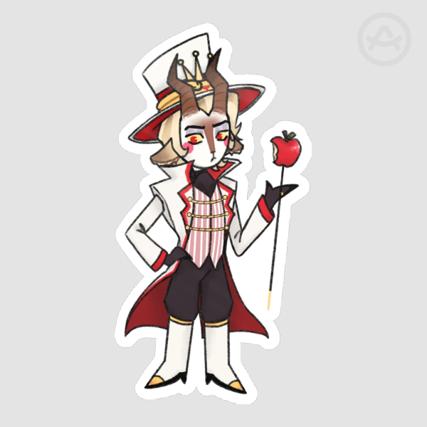 [Hazbin Hotel] Lucifer Colored Edge Die Cut Sticker