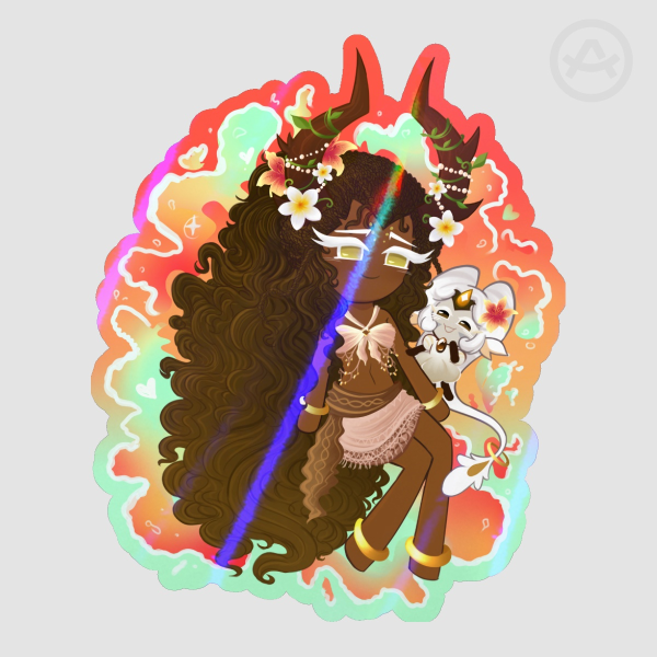 Millennial tree summer sticker