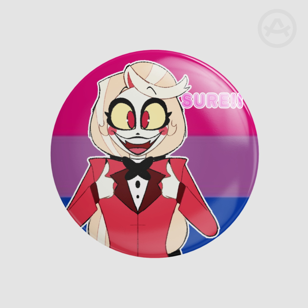 Bi Charlie Sure!! Round Badge(Button Pins)