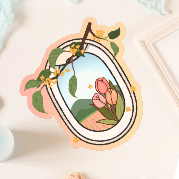 sweetly’s ♡ tulips and osmanthus cute valentines sticker