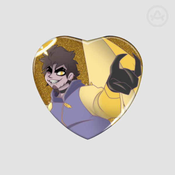 Unmasked Adam Sparkle Heart button