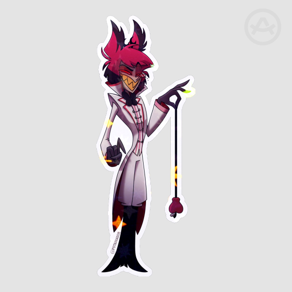 Alastor in Lucifer's clothes | Hazbin Hotel sticker