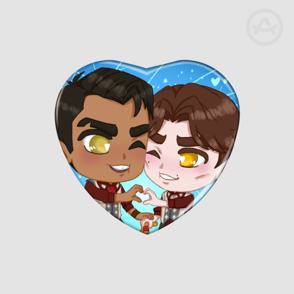 Jayvik Heart Shape Holographic Badges