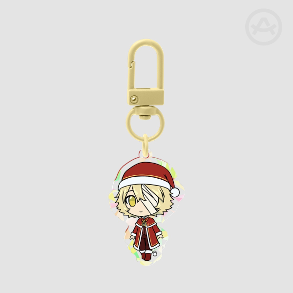 Christmas Oliver Broken Glass Acrylic Keychain