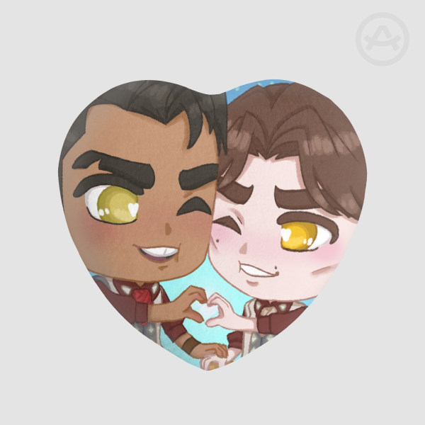 Jayvik Heart Shape Plush Badge