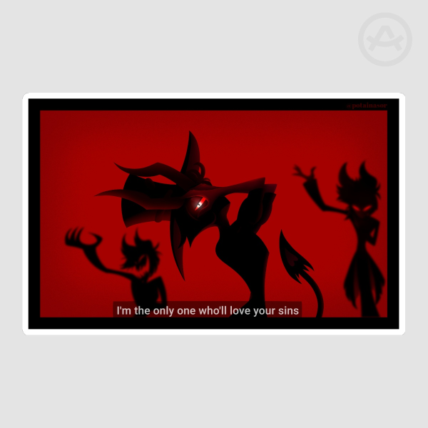 Lucifer and Alastor X Kpop Demon hunters | Hazbin Hotel sticker