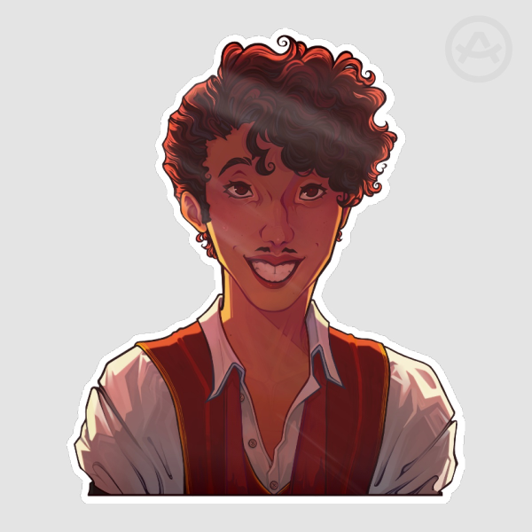 Human Alastor White Edge Die Cut Stickers