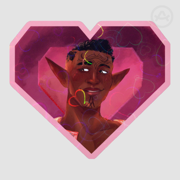 Davrin Dragon Age Heart Sticker