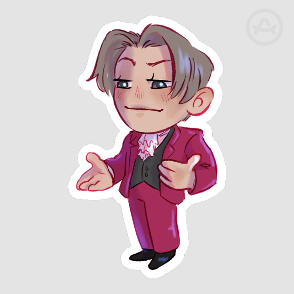 Miles Edgeworth Ace Attorney Sticker