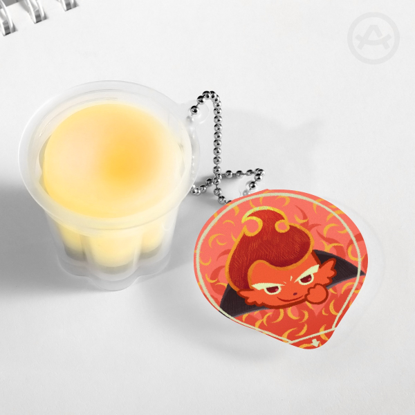Fire Spirit Pudding Jelly Keychain CRK