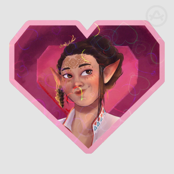 Bellara Dragon Age Heart Sticker