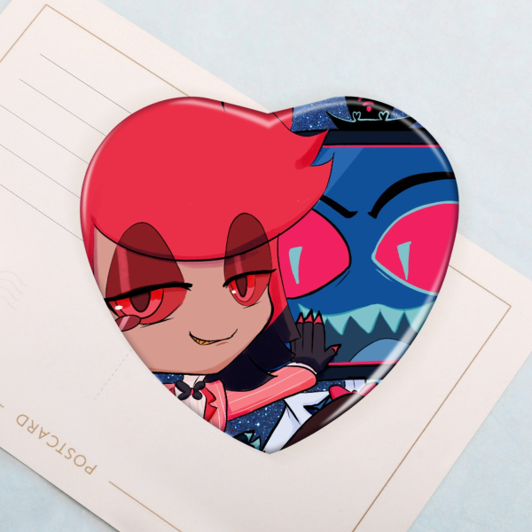 [Hazbin Hotel] RadioStatic Holographic Heart Pin