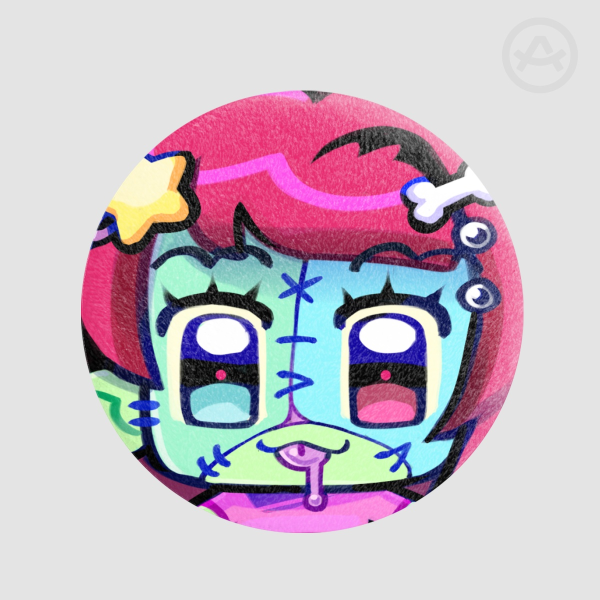 Zombabe silly Plush Badge