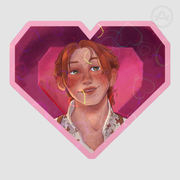 Harding Dragon Age Heart Sticker