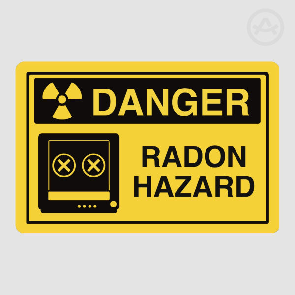 RADON HAZARD STICKER