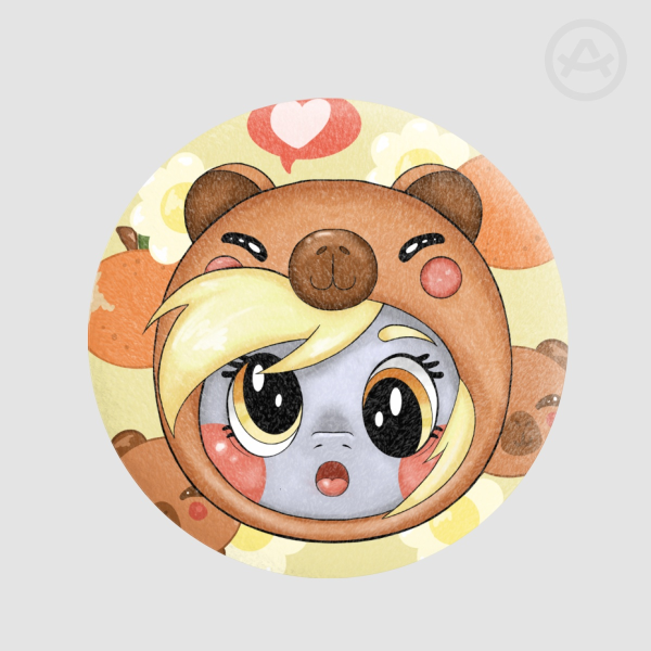 Derpybara Plush Badges