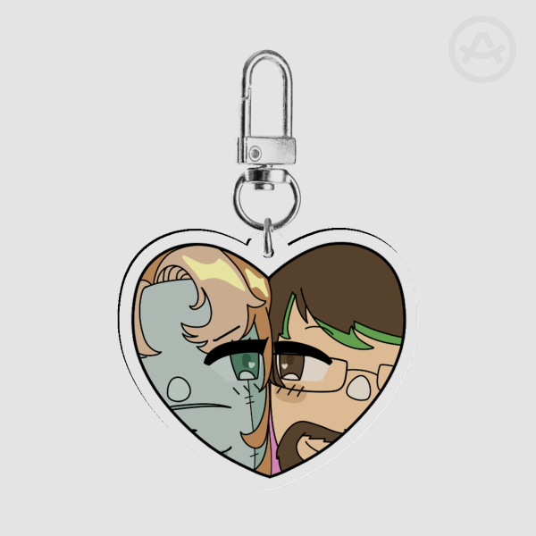 Zombiecleo Joe Hills duo heart keychains