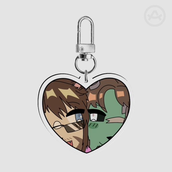 Rendog Docm77 duo heart keychain