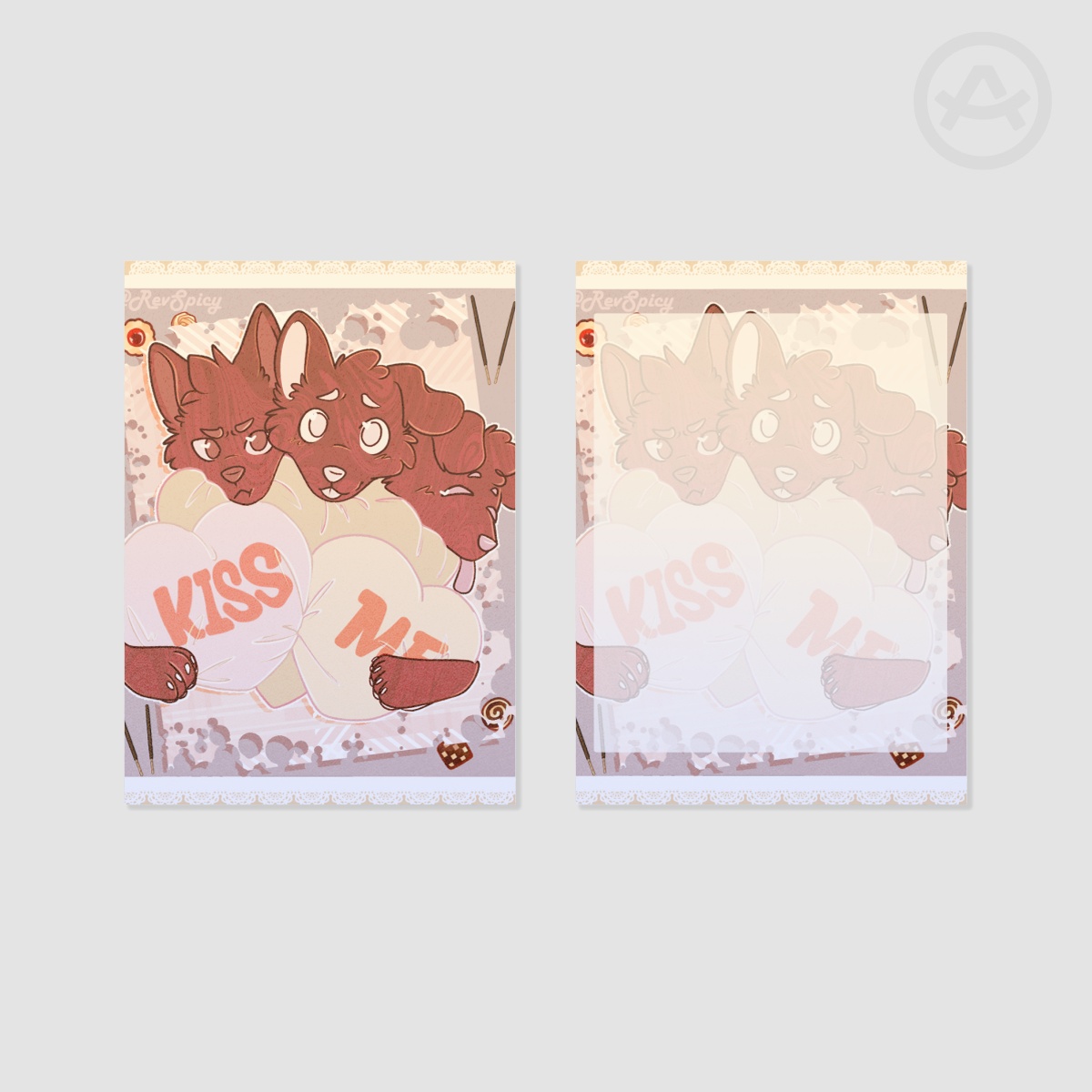 Cerberus Pearl Paper Valentine's Card