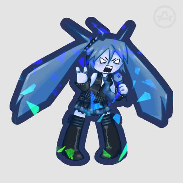 Hagane Miku (Metal Miku) Sticker